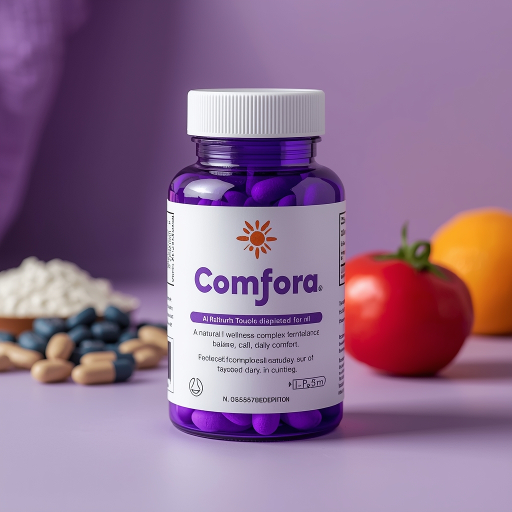 Comfora product overview panel with daily wellness label